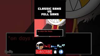 classic sans vs fell sans animation undertale undertale au [upl. by Nahta]