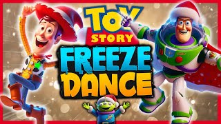 🔴TOY STORY FREEZE DANCE 🎄Christmas Brain Break🎄Just Dance 👉ANDYS COMING 🎄GoNoodle amp FUN Quiz [upl. by Persian]