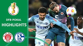 Intense cup duel  FC St Pauli vs FC Schalke 04 21  Highlights  DFBPokal  Round 2 [upl. by Olegnaid]