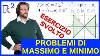 Problemi di massimo e minimo vincolati in R2 esercizio svolto [upl. by Lewin425]