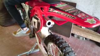 CRF 250R 2007 double exhaust sound [upl. by Materi107]