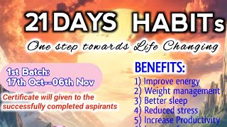 Live Session  21 days habits Power Electrix [upl. by Ethelyn]