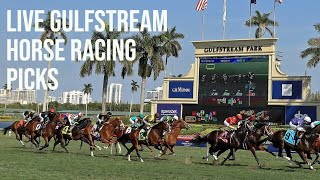 Live Gulfstream Park Horse Racing Picks [upl. by Llekcor]