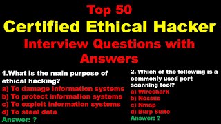 Top 50 Ethical Hacker Interview Questions with Answers hackingcourse hacker ethicalhacking [upl. by Olegnad]