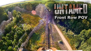 Untamed Front Row POV Walibi Holland RMC Hybrid Coaster [upl. by Anatnom83]