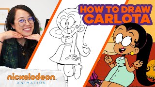 How to Draw Carlota from The Casagrandes ✍️🎨 Draw Along w Diem Doan [upl. by Annalla]