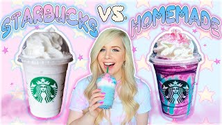 REAL vs HOMEMADE STARBUCKS DRINKS shocking [upl. by Nyasuh151]