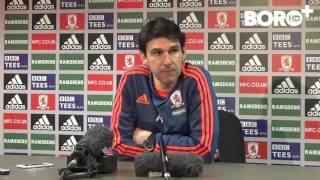 NEWS CONFERENCE  Aitor Karanka on Burnley away [upl. by Pickford]