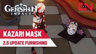 Genshin Impact How to get a Kazari MASK FURNISHING from 25 Update [upl. by Nnylharas]