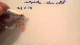 Multiplication column method  Corbettmaths [upl. by Nahtaj]