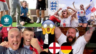 GOAL REACTIONS😱  Müller’s miss🤯 England fans go CRAZY for 20 win against Germany  Euro 2020 [upl. by Lavona]