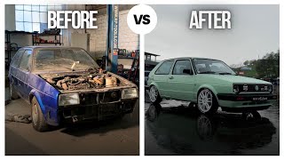 Golf MK2 GTI  FULL RESTORATION in 30 minutes [upl. by Alikam476]