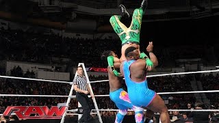 The Lucha Dragons vs The New Day Raw December 7 2015 [upl. by Shirleen]