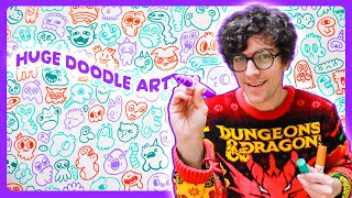 Making HUGE Doodle Art [upl. by Netfa]