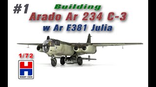 Сборка Arado Ar 234 C3 172 Hobby 2000 часть1Building Arado Ar 234 C3 172 Hobby 2000 Part1 [upl. by Paulson31]