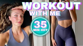 35 MIN ATHOME WORKOUT  no equipment workout with me [upl. by Kinsler]