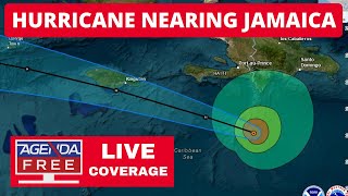 Hurricane Beryl Nearing Jamaica  LIVE Breaking News Coverage [upl. by Eiaj]