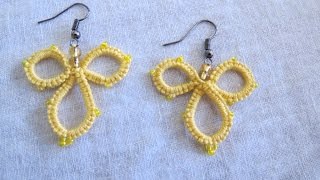 Needle Tatting Earrings [upl. by Kerekes]