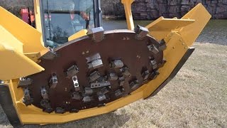 Operating Techniques Disc Mulcher Attachment for SkidSteer GEN I  Diamond Mowers [upl. by Bonnell713]