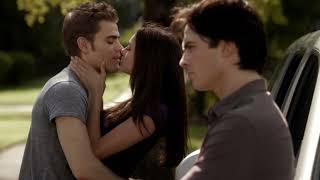 Elena kisses Stefan  The vampire diaries Season 2 Episode 3 [upl. by Denni]