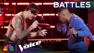 Danny Joseph and Deon Jones Go Deep Singing quotIts a Mans Mans Mans Worldquot  Voice Battles  NBC [upl. by Arvid]