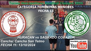 HURACAN vs SAGRADO HANDBALL MENORES 13102024 [upl. by Aneehsyt]