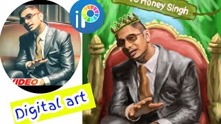 Digital art of yo yo honey singh yoyo honeysingh drawing [upl. by Tap]