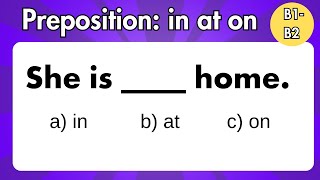 Prepositions of Place AT IN ON  Can you score 100 [upl. by Renrut]