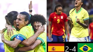 Brazil vs Espagne 42 les brésiliennes éliminent les espagnols et filent en finale 😱 [upl. by Lewls539]