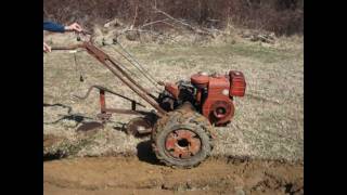 Simplicity VB Garden Tractor Plowing amp Disking [upl. by Yreffoeg]