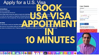 How Book your USA visa Appointment on USVISASHEDULLING  New Website in Just 10 Minutes हिंदी में [upl. by Ahsinra]