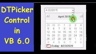 DTPicker Control in VB 60 [upl. by Elata]