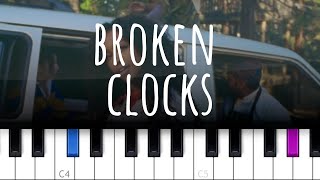 Broken Clocks  SZA piano tutorial [upl. by Minna]