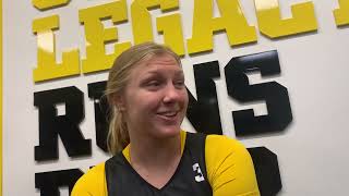 Sydney Affolter Kylie Feuerbach preview Iowa womens basketball vs Kansas State [upl. by Rabush]