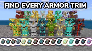 HOW TO FIND AND USE EVERY ARMOR TRIM in Minecraft MCPEXboxPS4Nintendo SwitchPC [upl. by Lattimer]