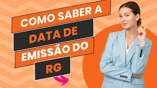 Como saber a data de emissão do RG Veja como descobrir a data de emissão do rg [upl. by Oliana]