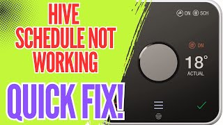 Hive schedule not working  quickly fix using the hive thermostat [upl. by Lukin]