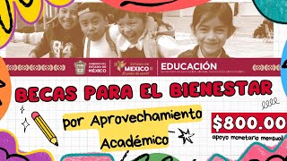 BECA para el BIENESTAR por Aprovechamiento Académico 🔴 ¿Cuándo y como solicitarla❓ educacionbasica [upl. by Cost875]