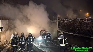 GROSSBRAND AN SILVESTER  12 PKW BRENNEN IN TIEFGARAGE  GROSSEINSATZ  4 ALARM  E [upl. by Gwenn]