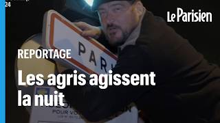 Les agriculteurs en colère changent les panneaux de Paris pendant la nuit [upl. by Aret]