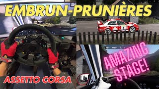 Assetto Corsa Rally  EmbrunPrunières  Mitsubishi Lancer Evo VI Group A [upl. by Sephira]