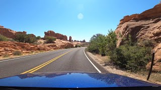 Arches National Park  Driving Arches National Park 4x Speed [upl. by Barram570]