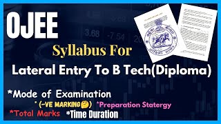 OJEE Syllabus For Lateral Entry To B Tech Diploma  OJEE Syllabus 2024  OJEE Syllabus [upl. by Enomed]