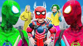 TEAM SPIDERMAN vs BAD GUY TEAM  Hey BAD GUYCome to Me If You Want Funny Action [upl. by Farro]