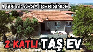 402 SATIŞ DIŞI  İKİ KATLI TAŞ EV  1605 M2 ARSA İÇERİSİNDE [upl. by Asp]