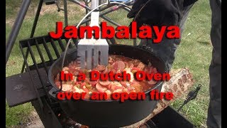 Jambalaya  dutch oven easy camping recipe [upl. by Enylecoj]