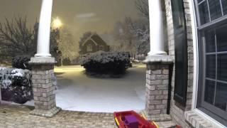 February 25 2015 Snow fall time lapse Raleigh NC [upl. by Acinahs]