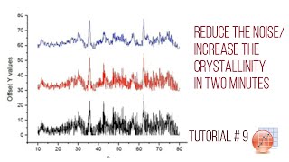 How to reduce the noise and increase the crystallinitysmoothness of XRD data [upl. by Debera812]