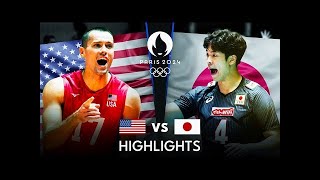 USA vs JAPAN Olympic Volleyball HIGHLIGHTS Olympic Paris 2024 Olympic Volleyball Olympic [upl. by Yvehc282]