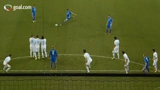 Slovenia vs Iceland  stunning free kick from Gylfi Sigurdsson  11 [upl. by Kristian]